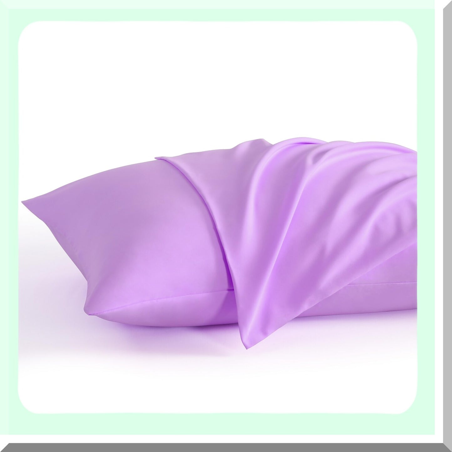 Luxury Lavender Pillowcase Set - 2 Pack Brushed Microfiber 20x30 Pillowcases | Soft, Wrinkle-Free, Fade & Stain Resistant | Envelope Closure | Queen Size 20x30 Inches