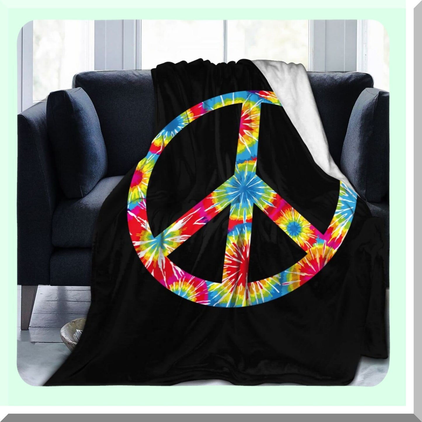 Vibrant Harmony Tie-Dye Fleece Blanket - Ultra Soft, All-Season Warmth for Bed, Chair, Car, Sofa, Couch, or Bedroom - 60"x50""