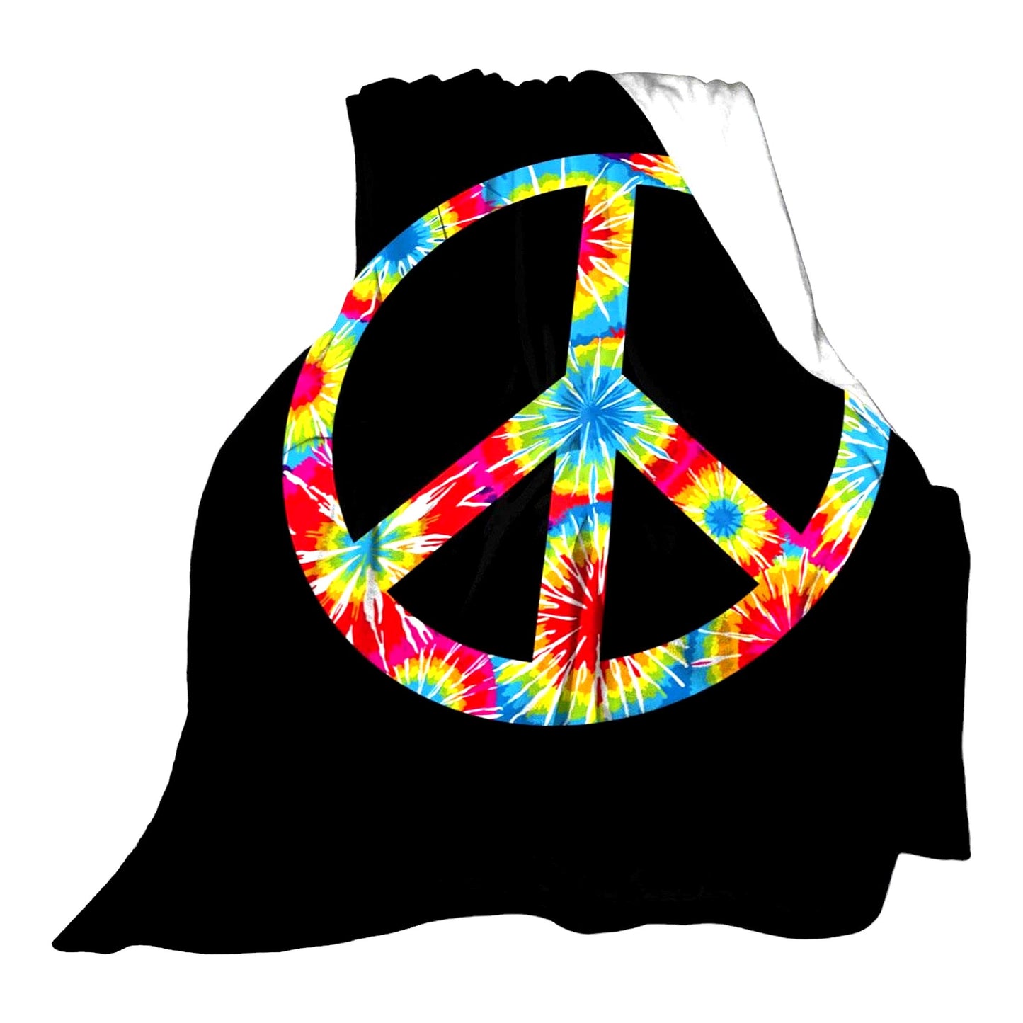 Vibrant Harmony Tie-Dye Fleece Blanket - Ultra Soft, All-Season Warmth for Bed, Chair, Car, Sofa, Couch, or Bedroom - 60"x50""