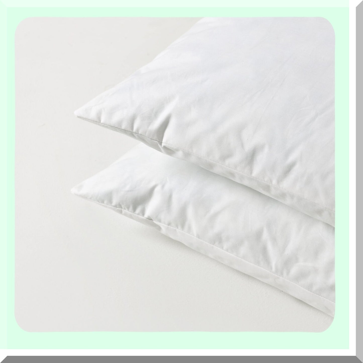 MemoryLux Euro Support Pillow Inserts - High Density Shredded Memory Foam Fill - Hotel Collection Comfort - Cotton Fabric Cover - 24x24 - 2 Pack