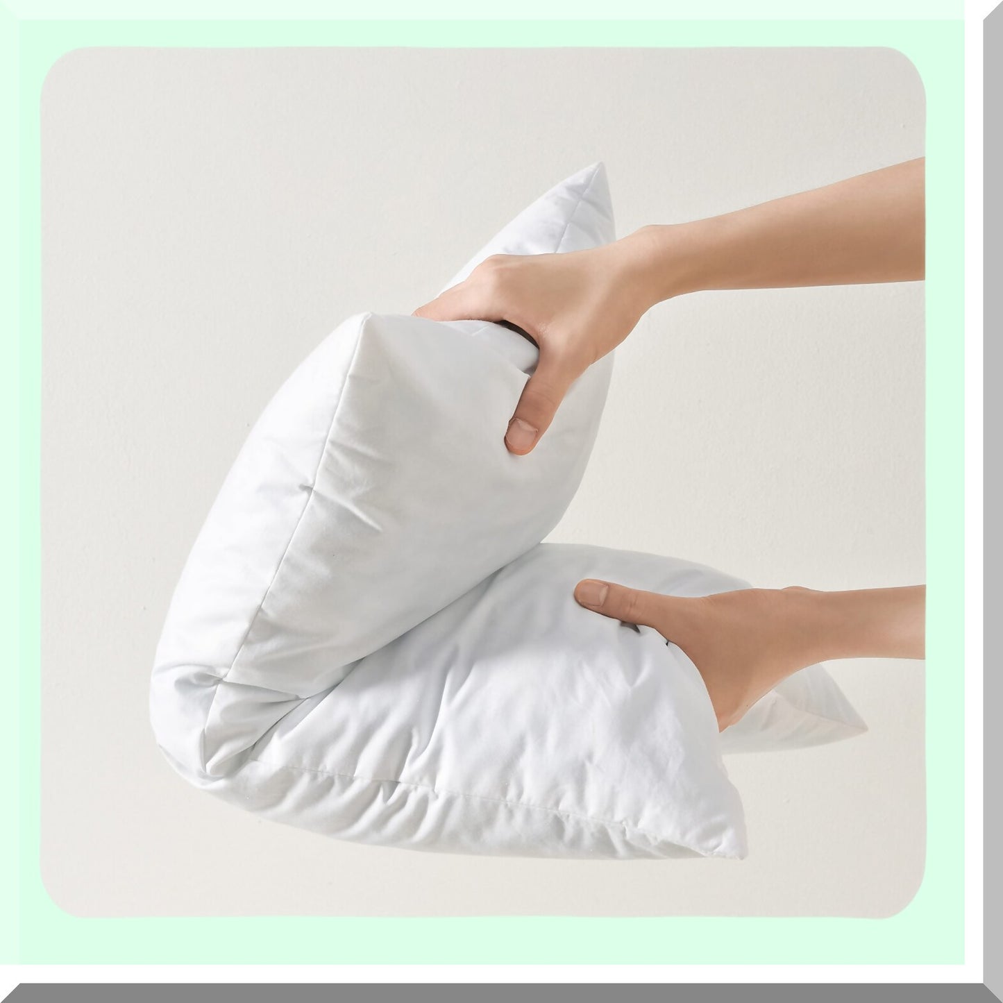 MemoryLux Euro Support Pillow Inserts - High Density Shredded Memory Foam Fill - Hotel Collection Comfort - Cotton Fabric Cover - 24x24 - 2 Pack