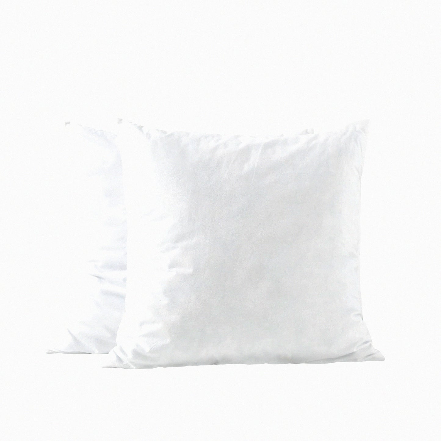 MemoryLux Euro Support Pillow Inserts - High Density Shredded Memory Foam Fill - Hotel Collection Comfort - Cotton Fabric Cover - 24x24 - 2 Pack