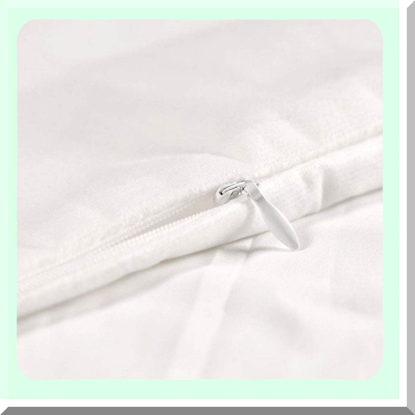 Herringbone Sage Green Square Pillowcase Set - 2 Pack 18x18 Inch Double Sided Print Cushion Covers for Sofa Decoration - White Throw Pillow Covers