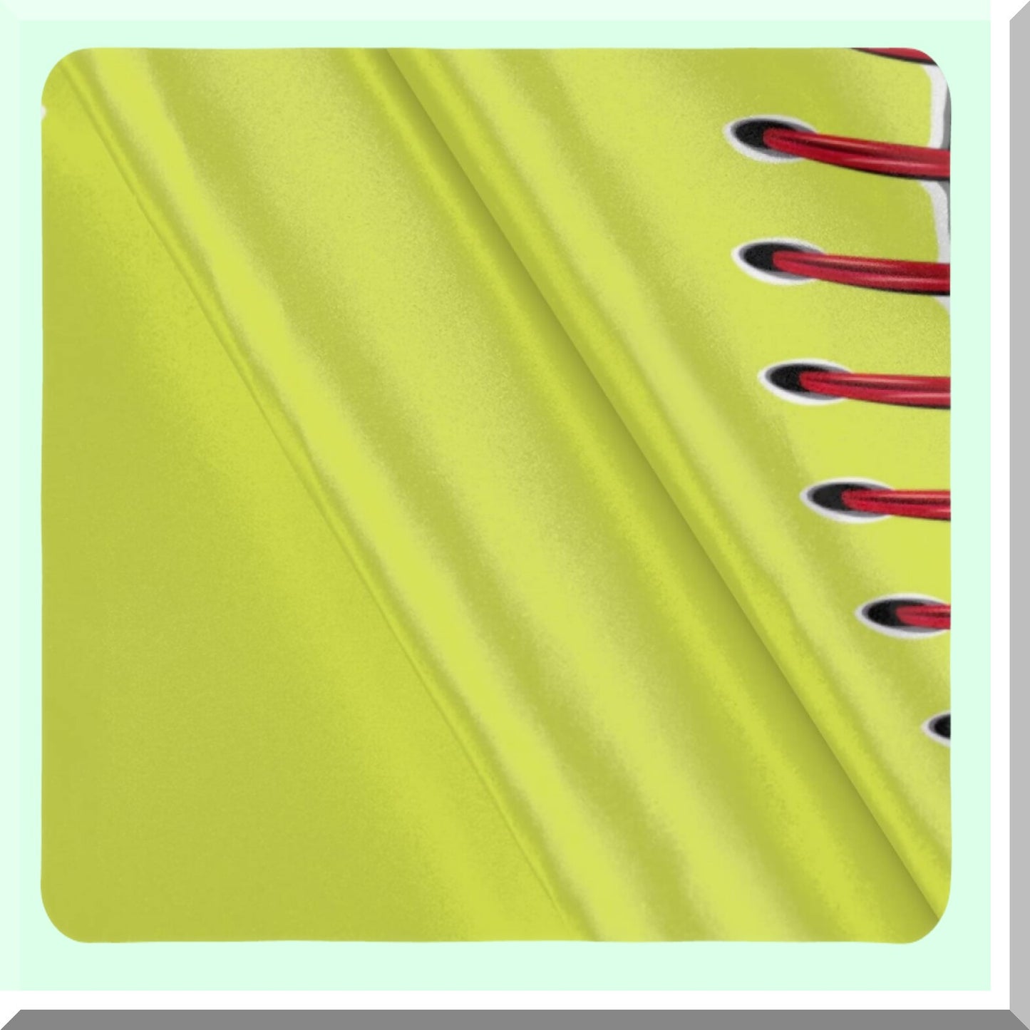 CoolSilk Sport Hair Pillowcase - Yellow Baseball Edition | Soft Breathable Cooling Pillow Cover with Hidden Zipper | Standard Size 20x26in | Gifts for Women Men