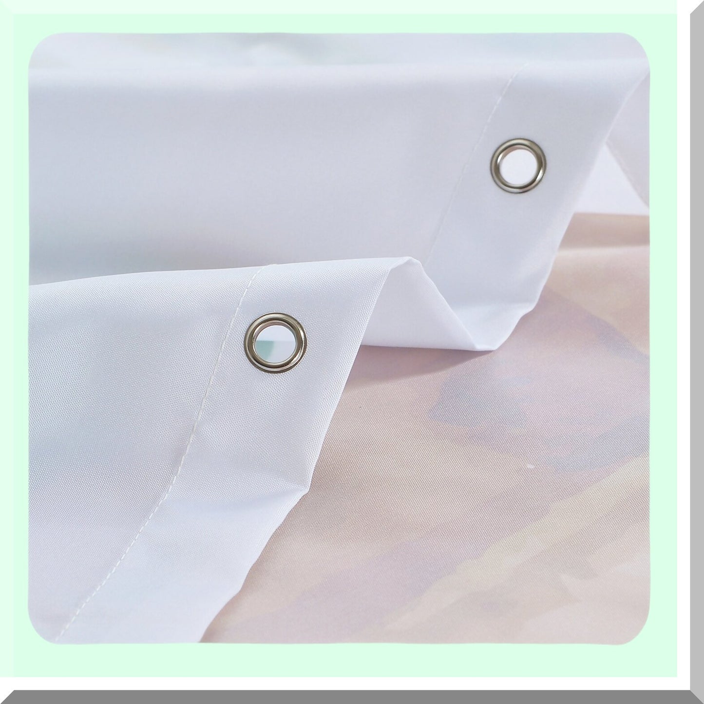 Shower Curtain Set with Hooks and Rugs