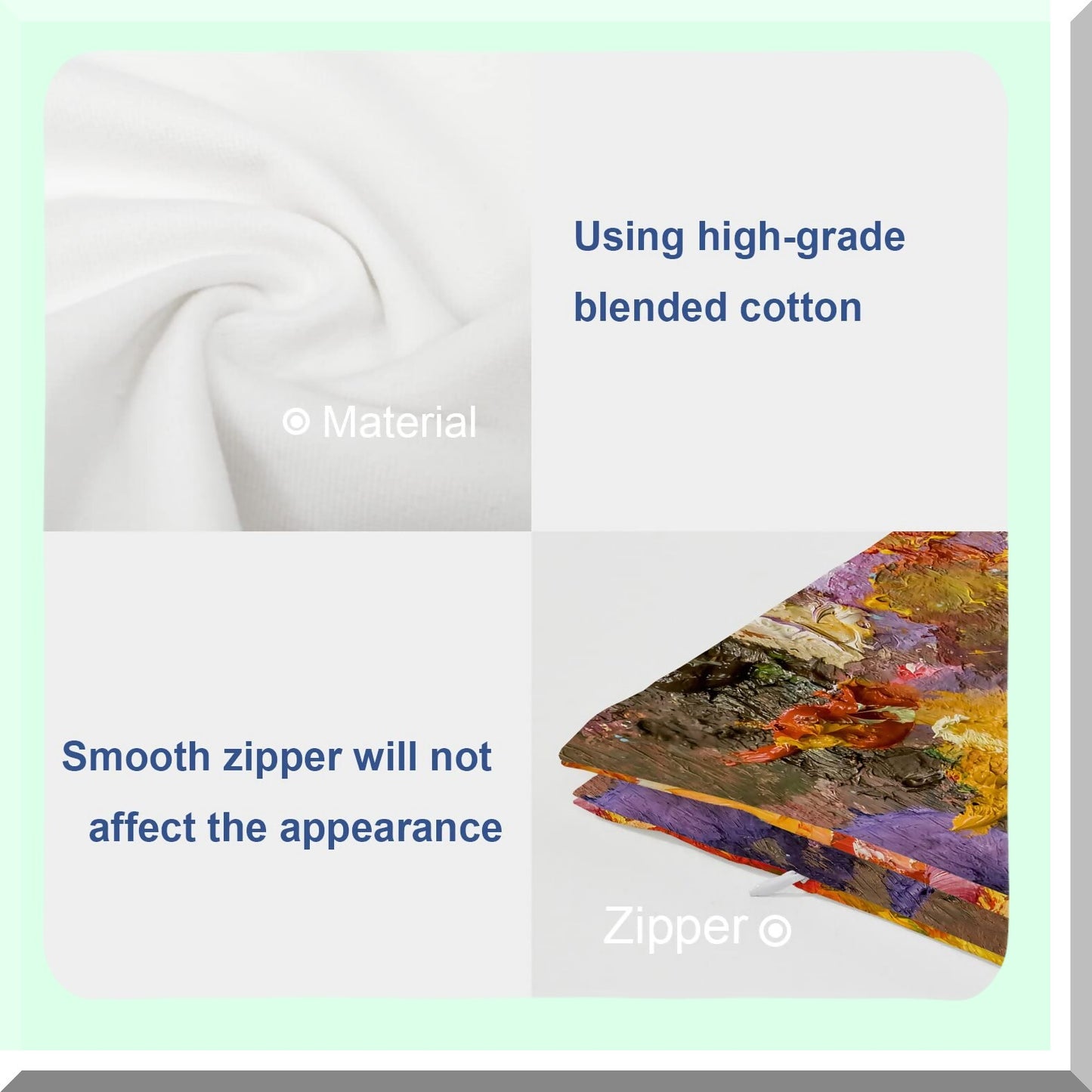 Vibrant Artistic Blend Pillow Covers - Multicolor Abstract Decor for Couch Sofa Bed - Modern Digital Print 20X20 in - Invisible Zipper - Colorful Home Decor