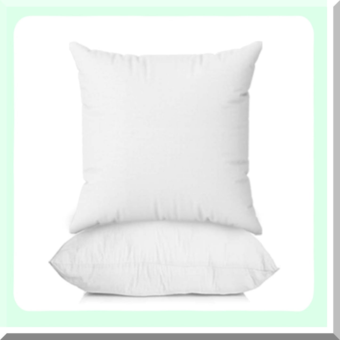 White Luxe Comfort Throw Pillow Set - 18x18 Cushion Inserts for Sofa & Bed - Pack of 2 Decorative Stuffer Pillows - Living Room & Bedroom Décor