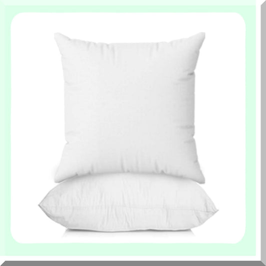 White Luxe Comfort Throw Pillow Set - 18x18 Cushion Inserts for Sofa & Bed - Pack of 2 Decorative Stuffer Pillows - Living Room & Bedroom Décor
