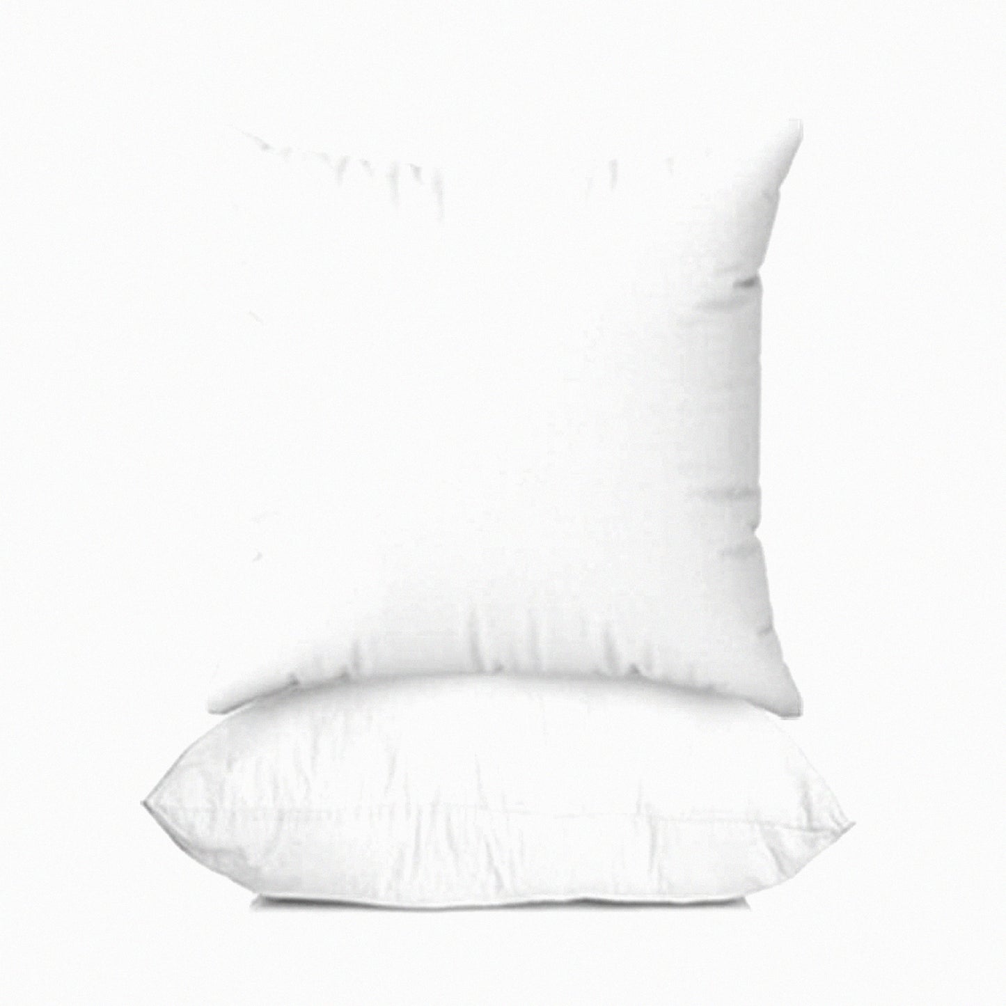 White Luxe Comfort Throw Pillow Set - 18x18 Cushion Inserts for Sofa & Bed - Pack of 2 Decorative Stuffer Pillows - Living Room & Bedroom Décor