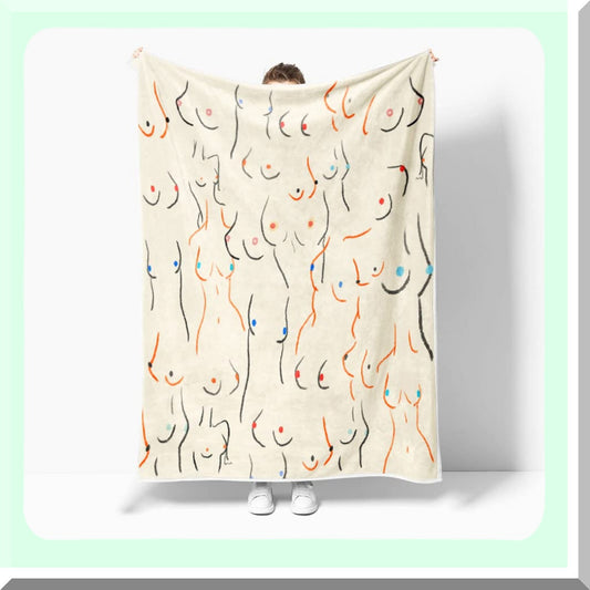 CozyVoyage: Lightweight & Warm Micro Fleece Travel Throw Blanket - 50x60, Colorful & Fun Design for Adults & Women