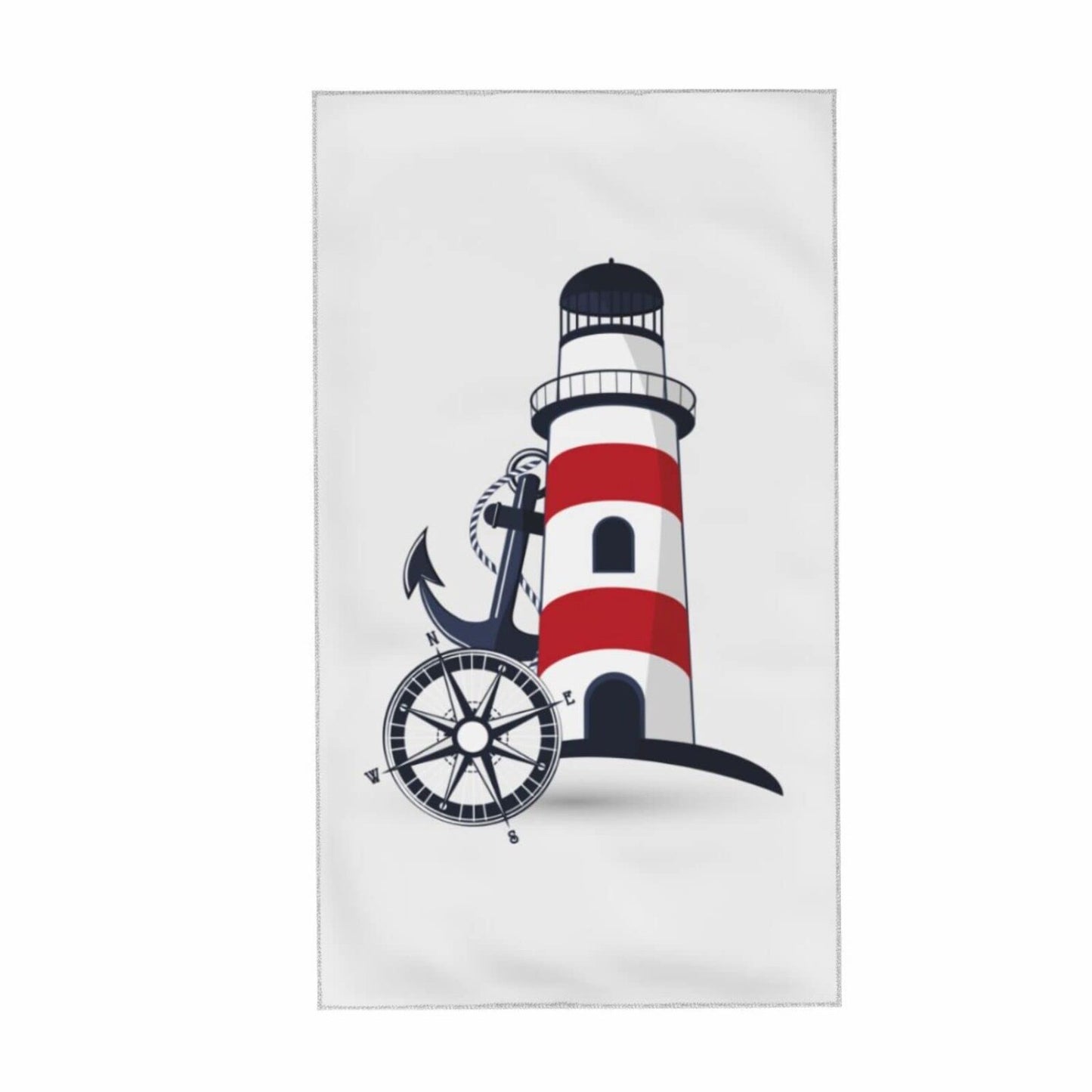 Nautical Anchor Lighthouse Hand Towel 27.5x15.7 in
