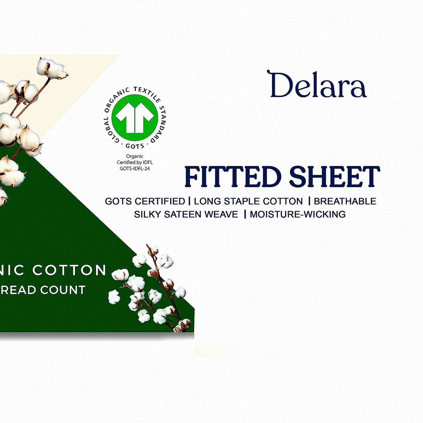 SilkSoft CottonLux Fitted Sheet - 400TC Long Staple Cotton - Ultra Soft & Silky - Moisture-Wicking - Breathable - 360-Degree Elastic - 17" Deep Pocket
