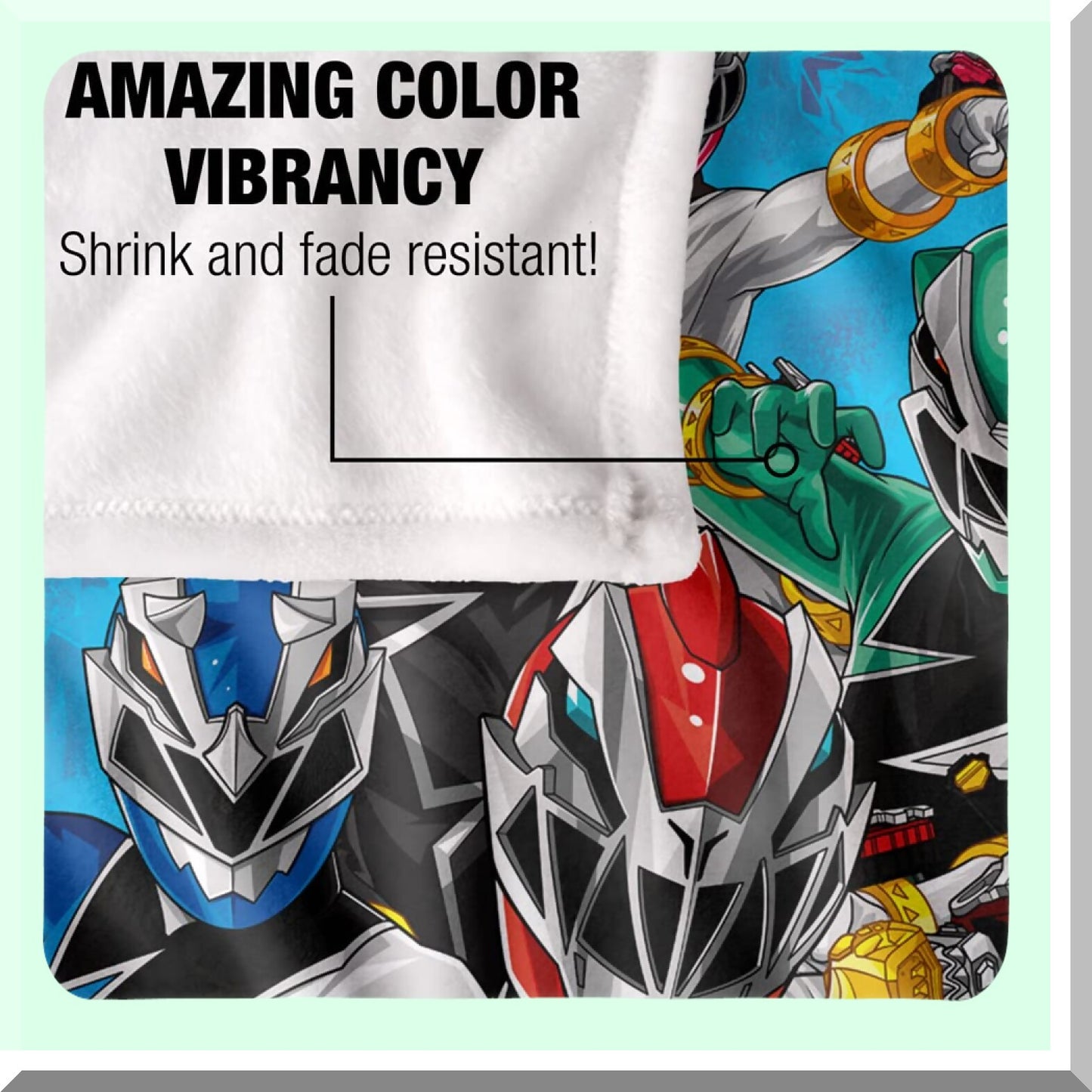 Dino Fury Silky Soft Throw Blanket - 36"x58" Power Rangers Group Stack Design