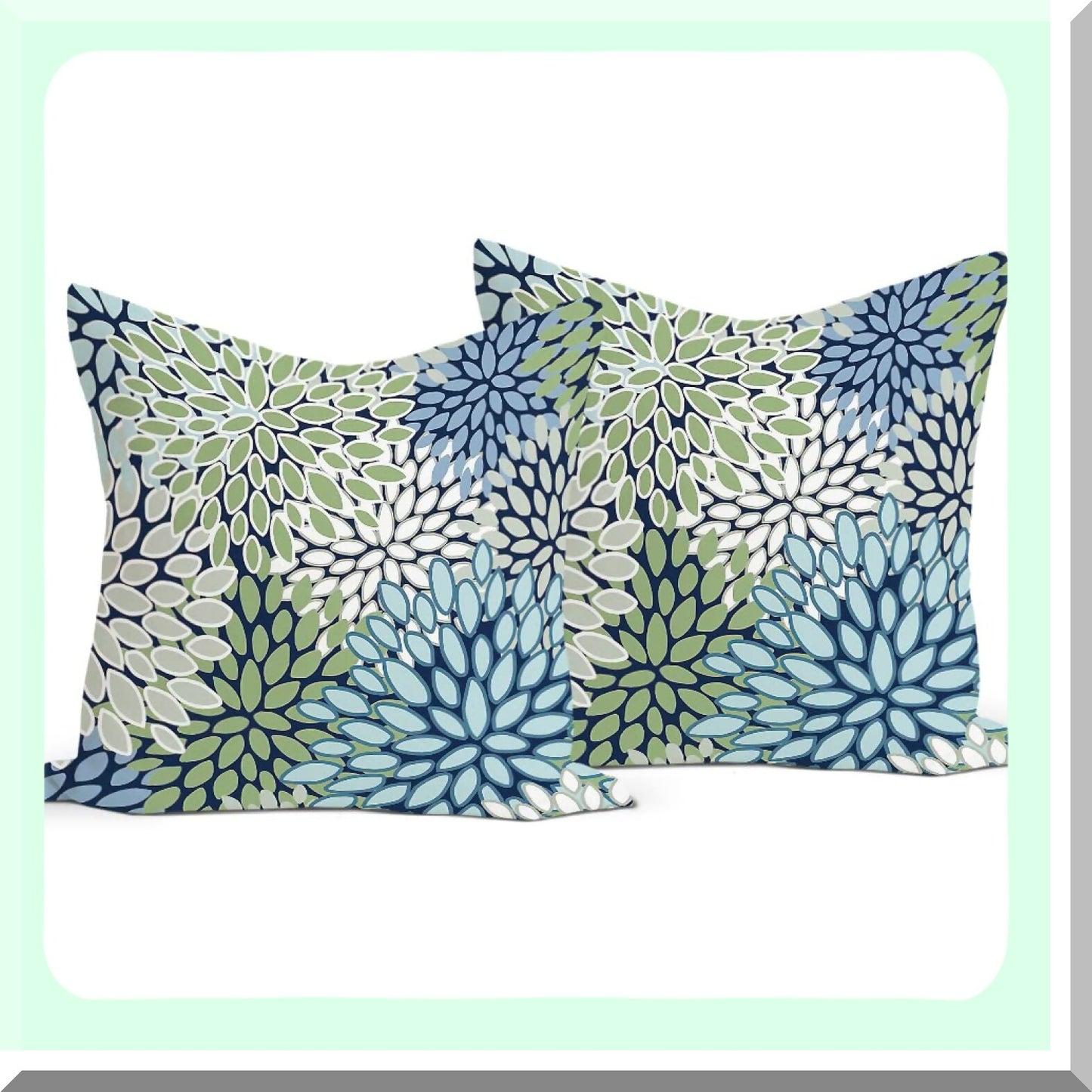 Dahlia Pinnate Floral Cottagecore Reversible Throw Pillow Covers - Spring Summer Decor Set for Home Living Room & Girls Room - 18x18 Inch Pillowcase Set of 2