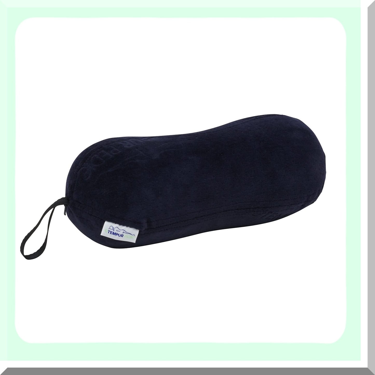 MemoryMax Travel Pillow - Ergonomic Peanut Lumbar Support for Neck & Back Pain Relief - Navy Blue - Portable & Comfortable - Ideal for Travel & Home Use