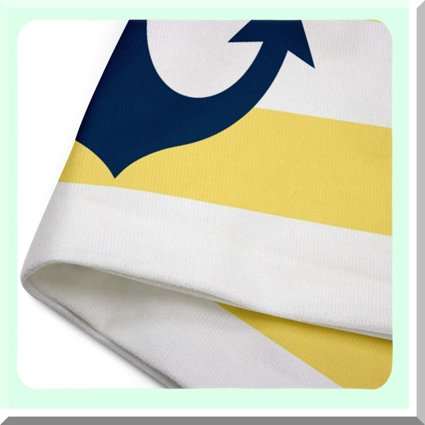 Nautical Anchor Navy Blue Decorative Pillowcase - Modern Home Decor Square 20x20 Inch Throw Pillow Cover with Yellow Accents