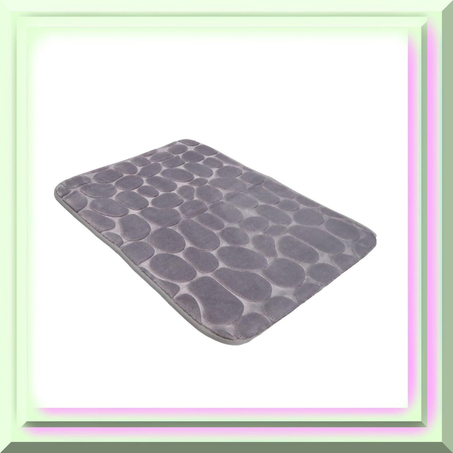 Memory Foam Bath Mat Light Gray 15.7"x23.6"