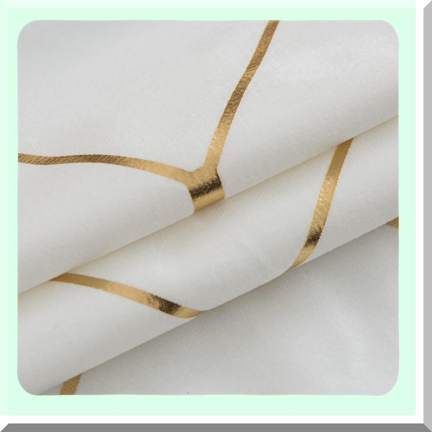 Luxury Velvet Gold Pillow Covers - Set of 2 Decorative Cushion Cases for Couch Sofa Home Decor - White 18x18 Inch - Soft & Stylish Accent Pillows