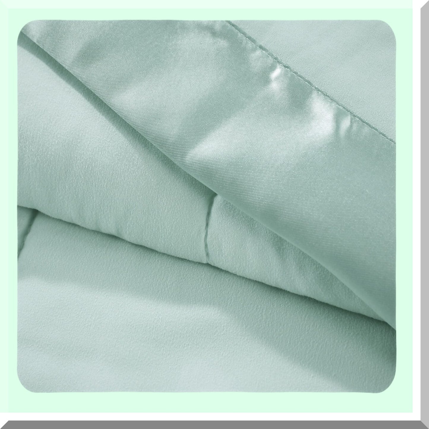 EverBreeze All-Season Down Alternative Blanket with 3M Scotchgard, Lightweight and Soft Seafoam Bed Cover, Full/Queen