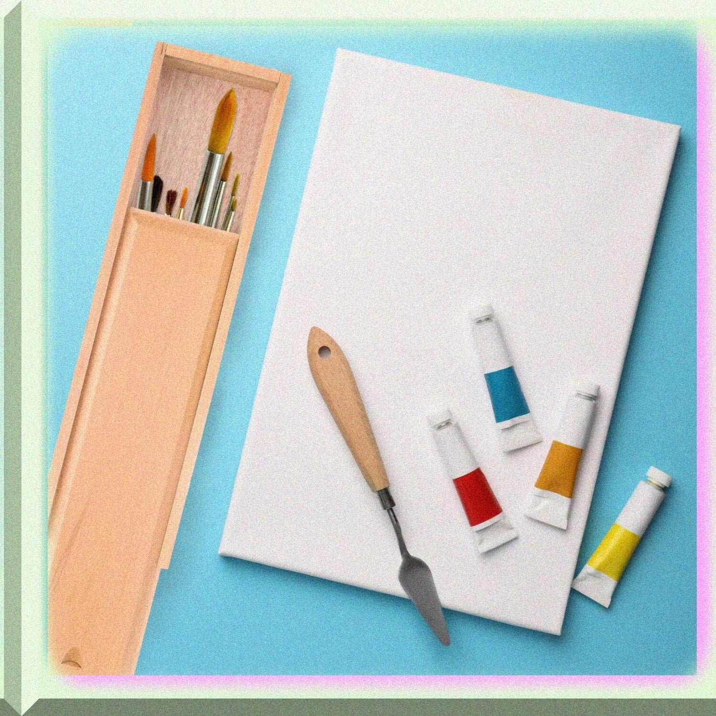 Wood Brush Box 15x4x1-1/4 Inches