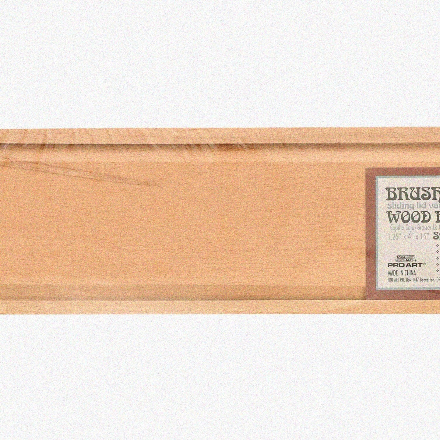 Wood Brush Box 15x4x1-1/4 Inches