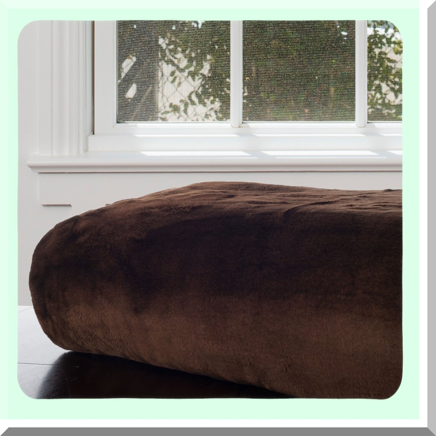 UltraCozy Coffee Plush Mink Blanket - 8 Pound, 81x91 inches