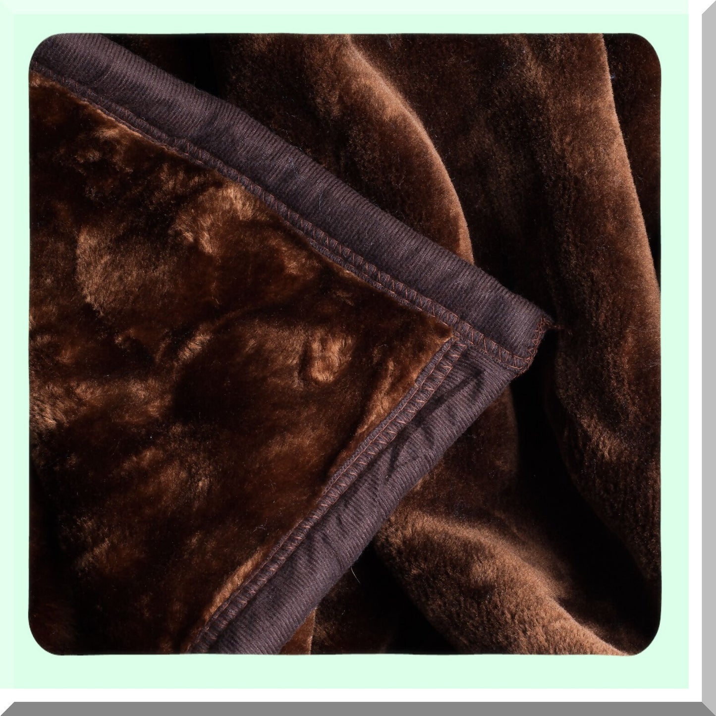 UltraCozy Coffee Plush Mink Blanket - 8 Pound, 81x91 inches