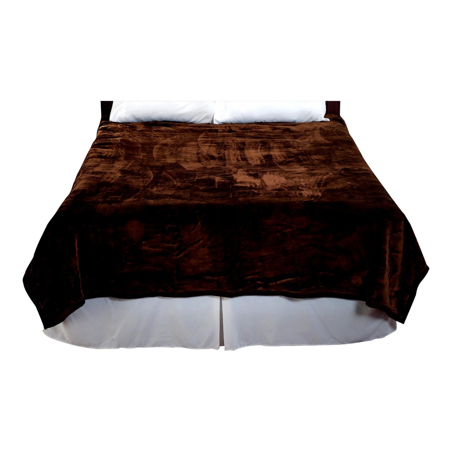 UltraCozy Coffee Plush Mink Blanket - 8 Pound, 81x91 inches