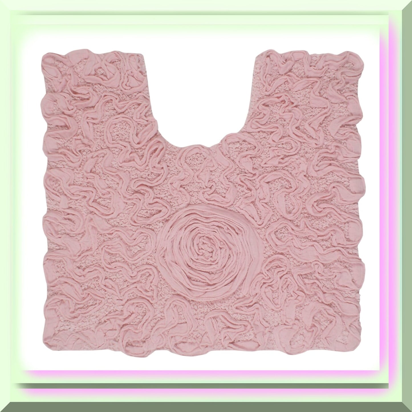 20"x20" Cotton Tufted Bath Rug Pink