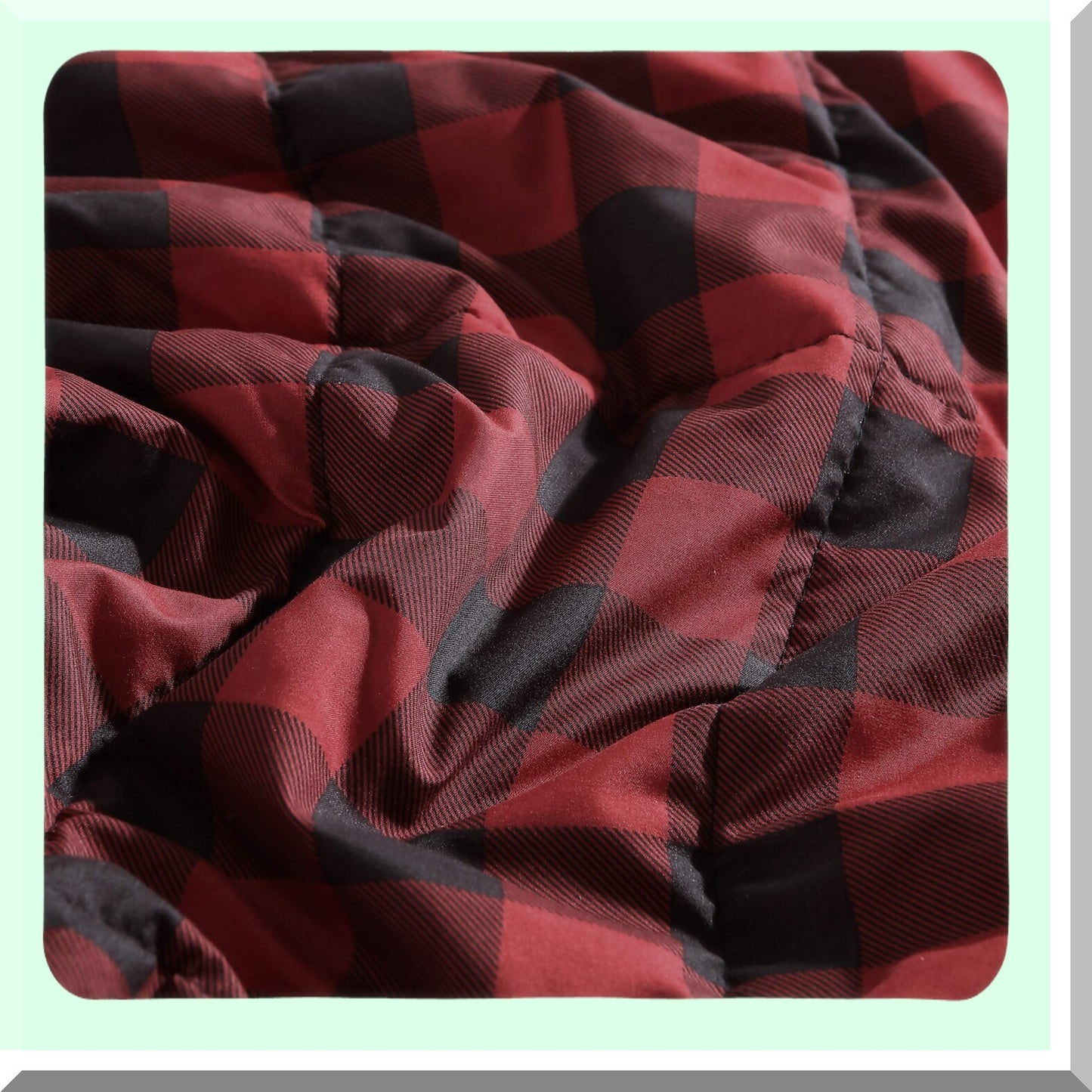 PlaidCozy Queen Blanket - Lightweight Reversible Bedding, All-Season Buffalo Plaid Home Decor, Red/Black