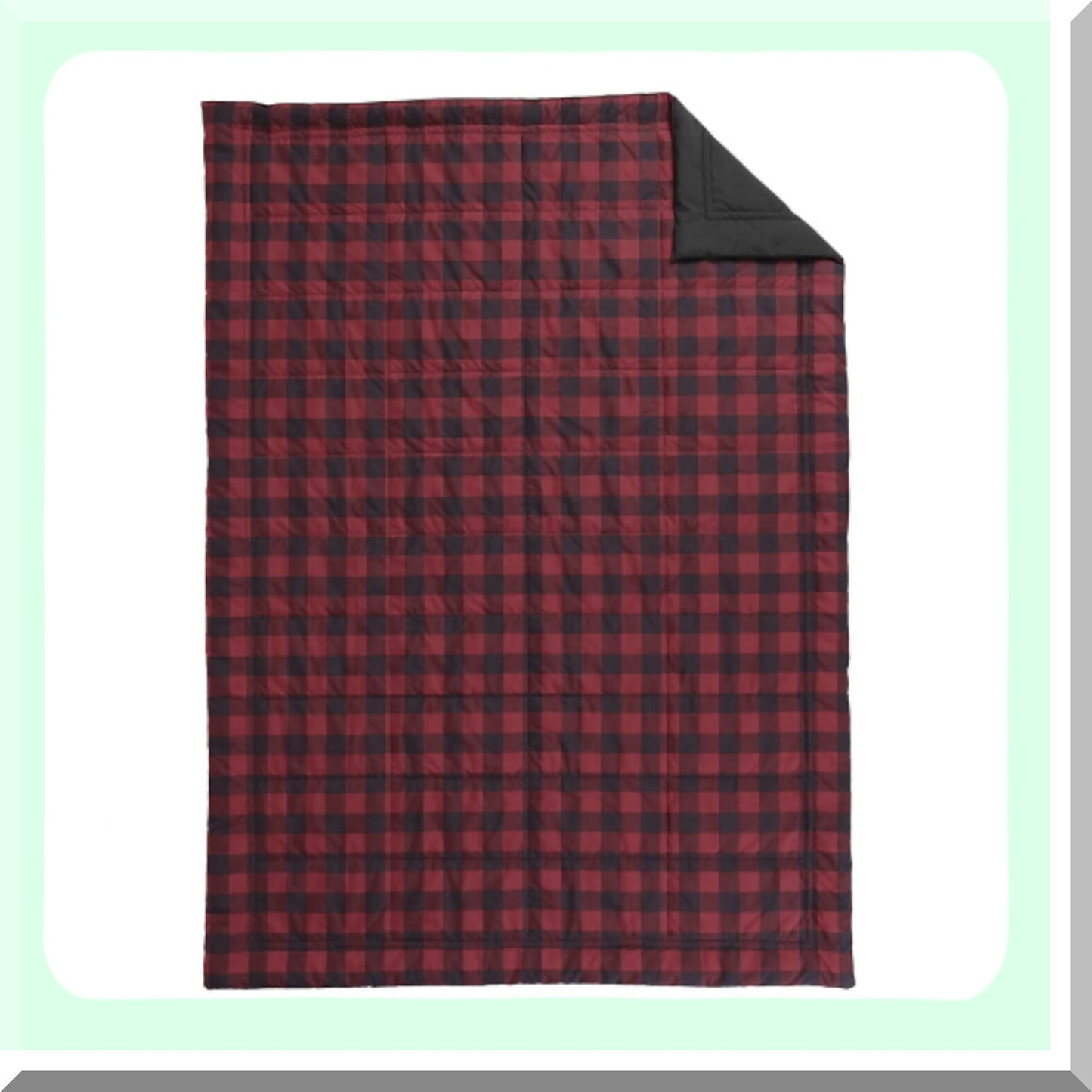PlaidCozy Queen Blanket - Lightweight Reversible Bedding, All-Season Buffalo Plaid Home Decor, Red/Black