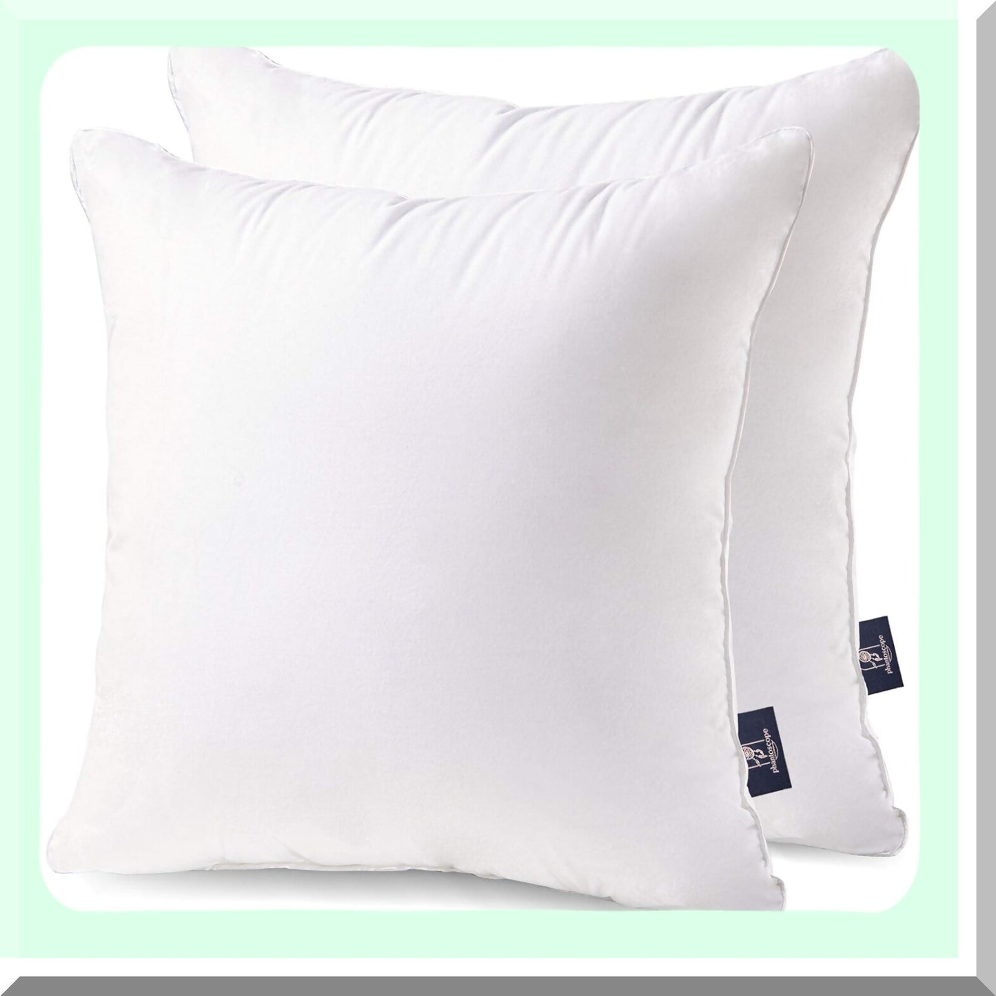 Cotton Comfort Square Pillow Inserts - 16x16 Decorative Cushion Stuffers for Couch - Set of 2 Throw Pillow Forms - Soft Sham Pillows for Home Décor