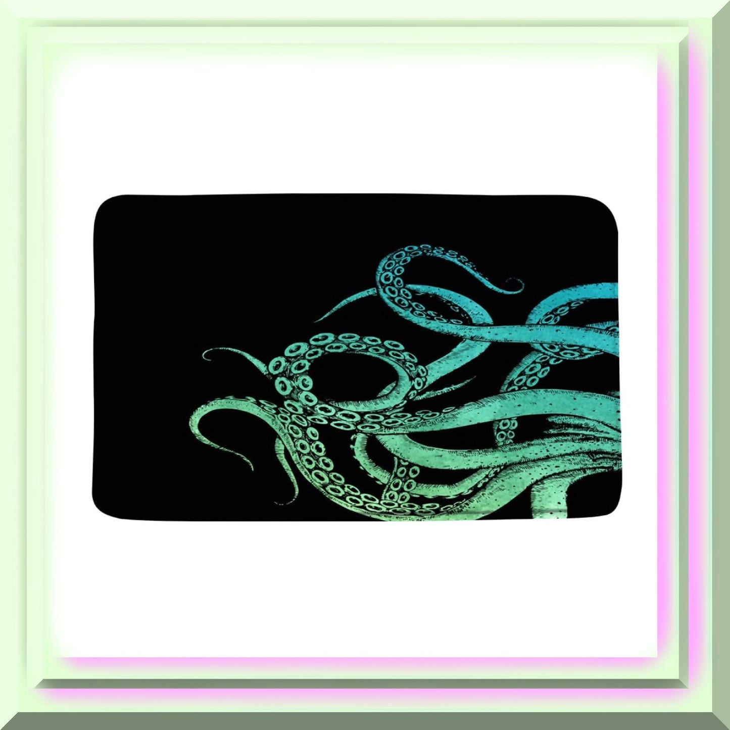 Octopus Bath Mat Ocean Kraken Green