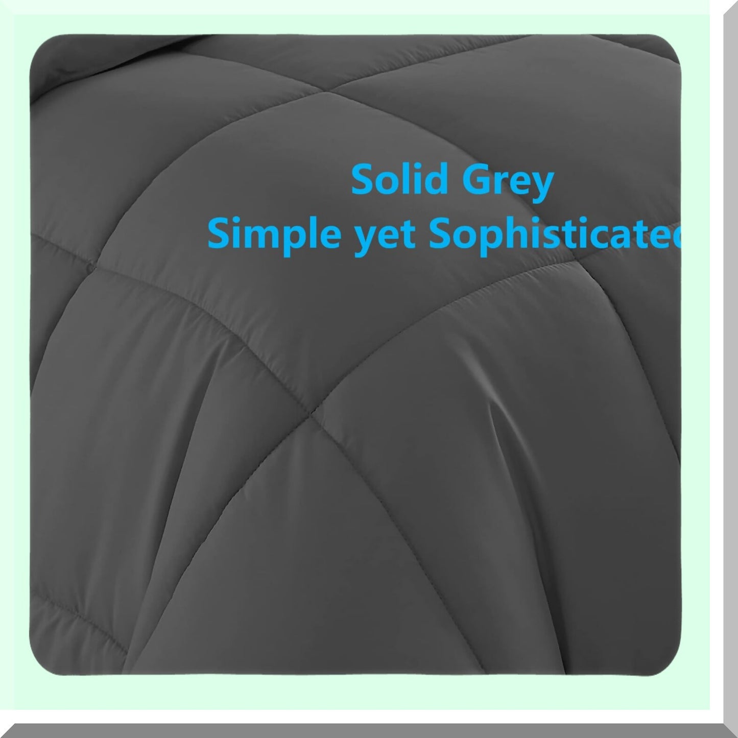 Luxury Cloud Comforter Set - 3 Piece Bedding Bundle in Grey, Wrinkle & Fade Resistant, Hotel Quality Bed in a Bag