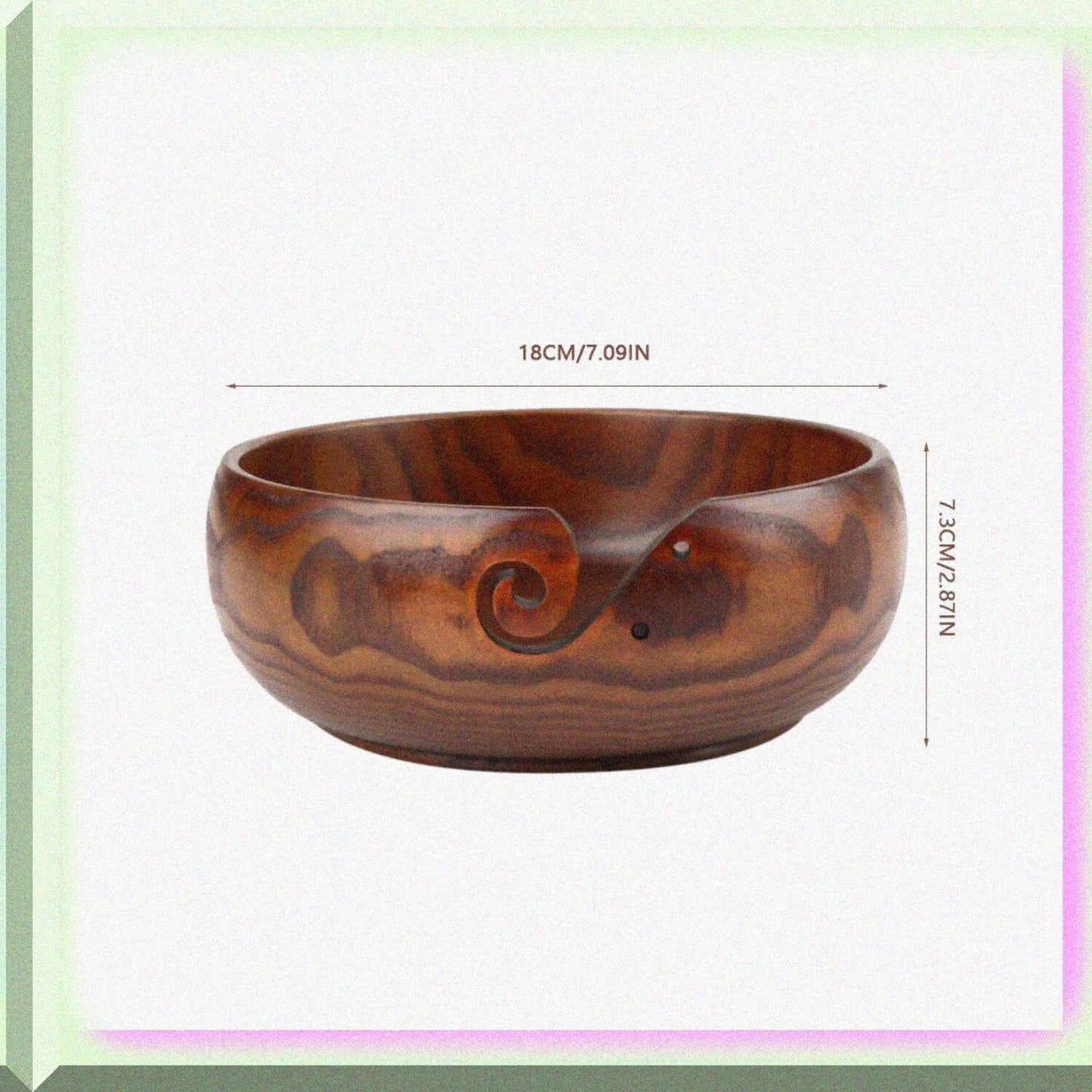 Handcrafted Wooden Yarn Bowl 18-20cm