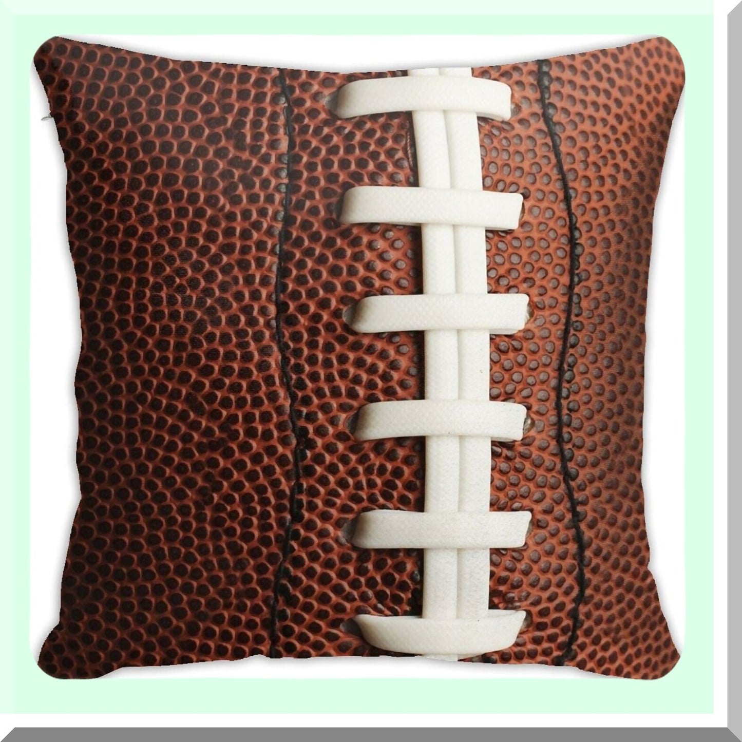 Touchdown Comfort Cozy Pillowcase - Football Theme Square Cushion Cover for Home Decor - Sofa, Bed, Couch, Living Room - 18"X18" Size