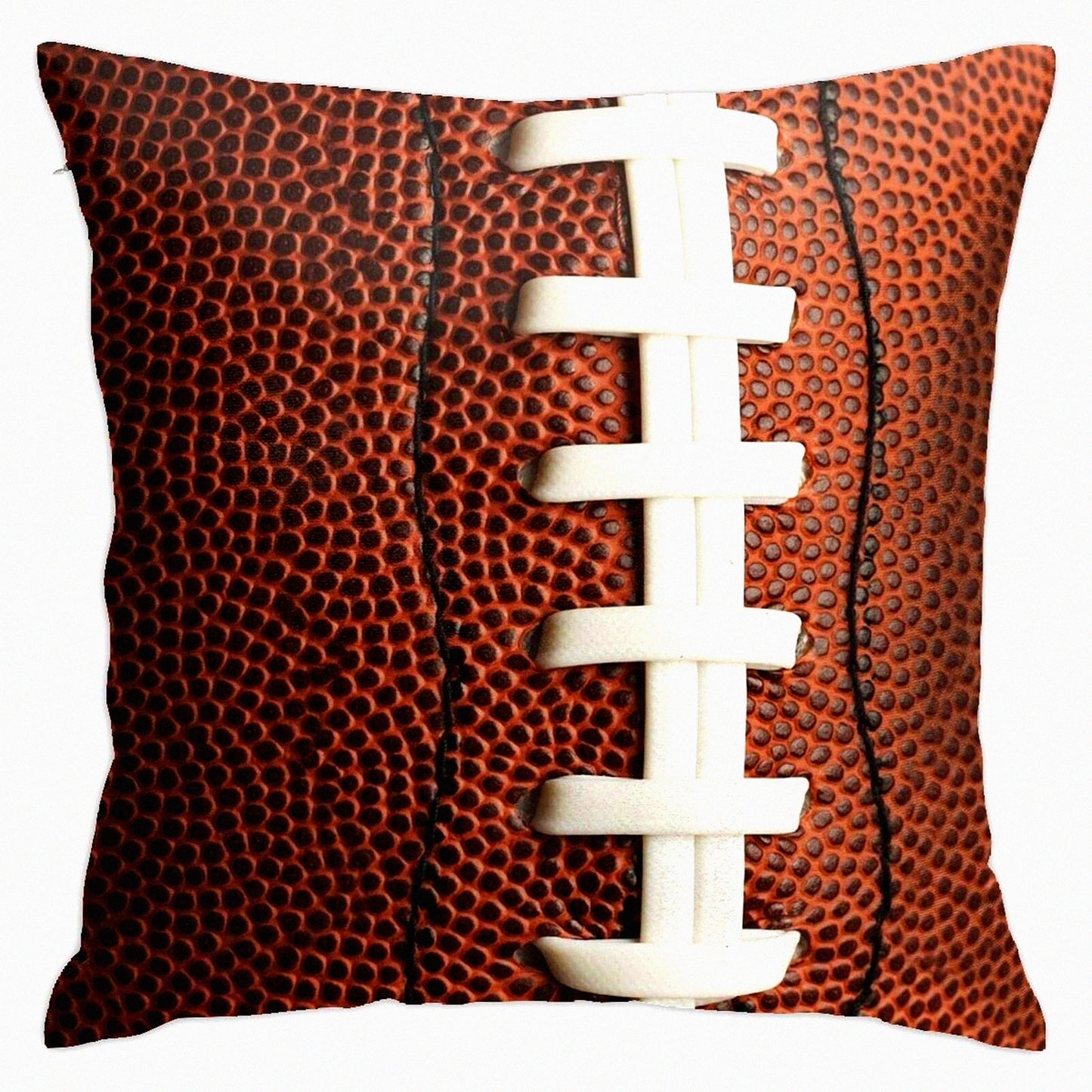 Touchdown Comfort Cozy Pillowcase - Football Theme Square Cushion Cover for Home Decor - Sofa, Bed, Couch, Living Room - 18"X18" Size