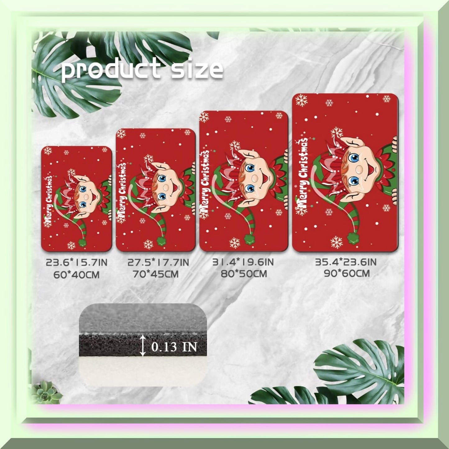 Elf Bathroom Rug Non Slip Quick Dry 31.4x19.6inch