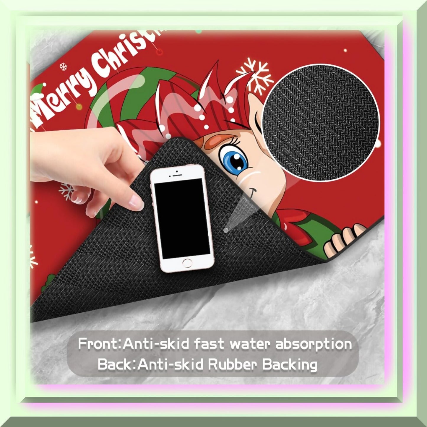 Elf Bathroom Rug Non Slip Quick Dry 31.4x19.6inch