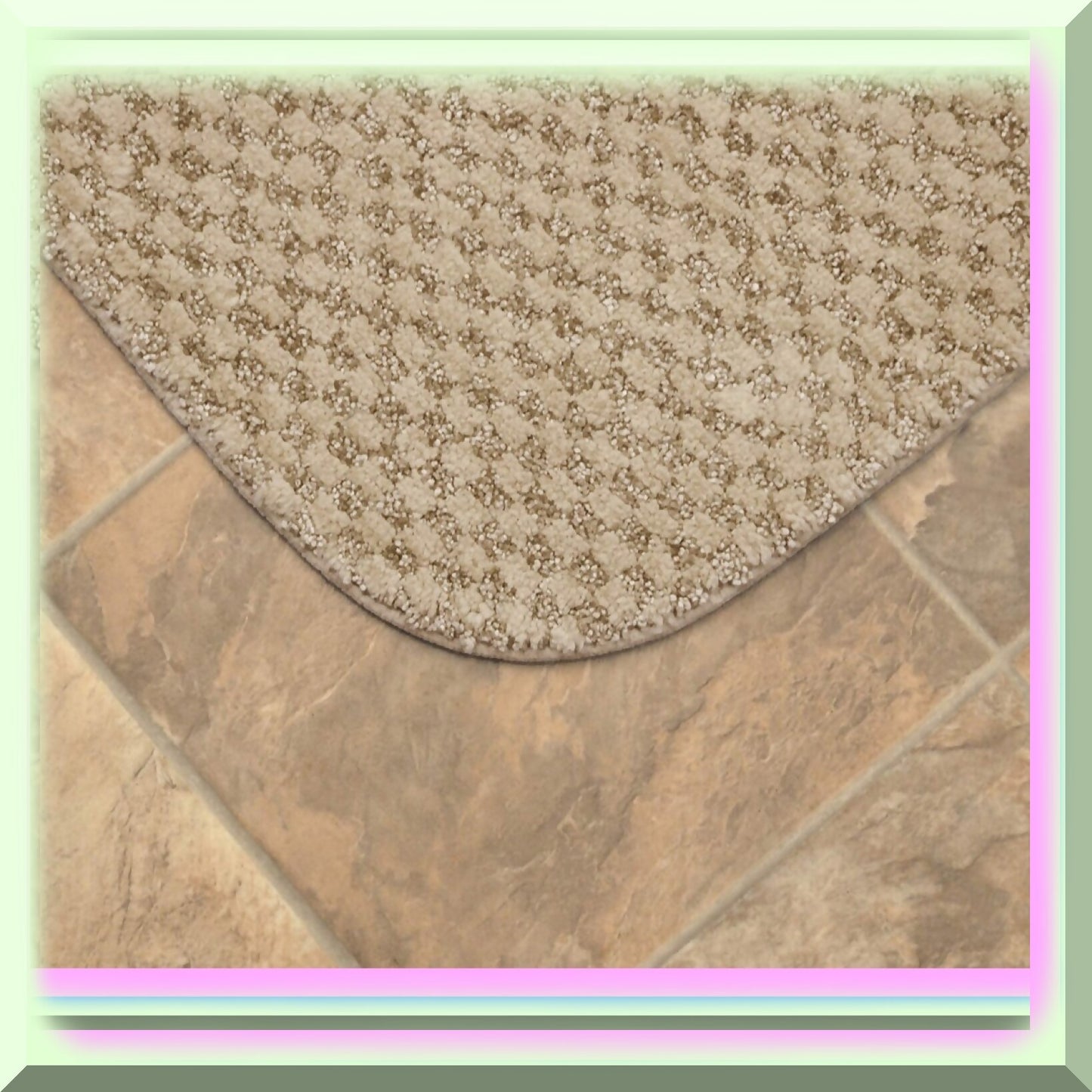 Cabernet Nylon Runner Bath Rug 22x60 Inches