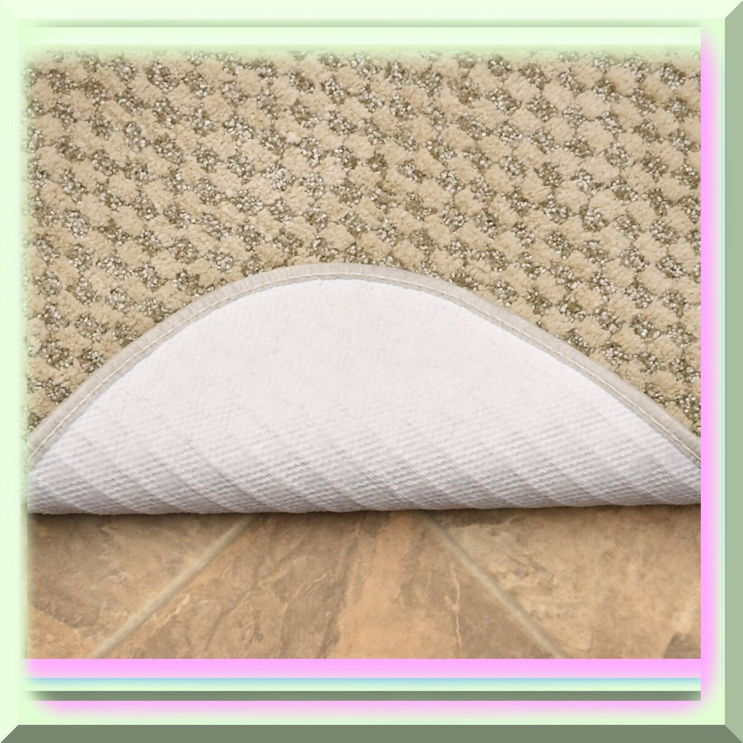 Cabernet Nylon Runner Bath Rug 22x60 Inches