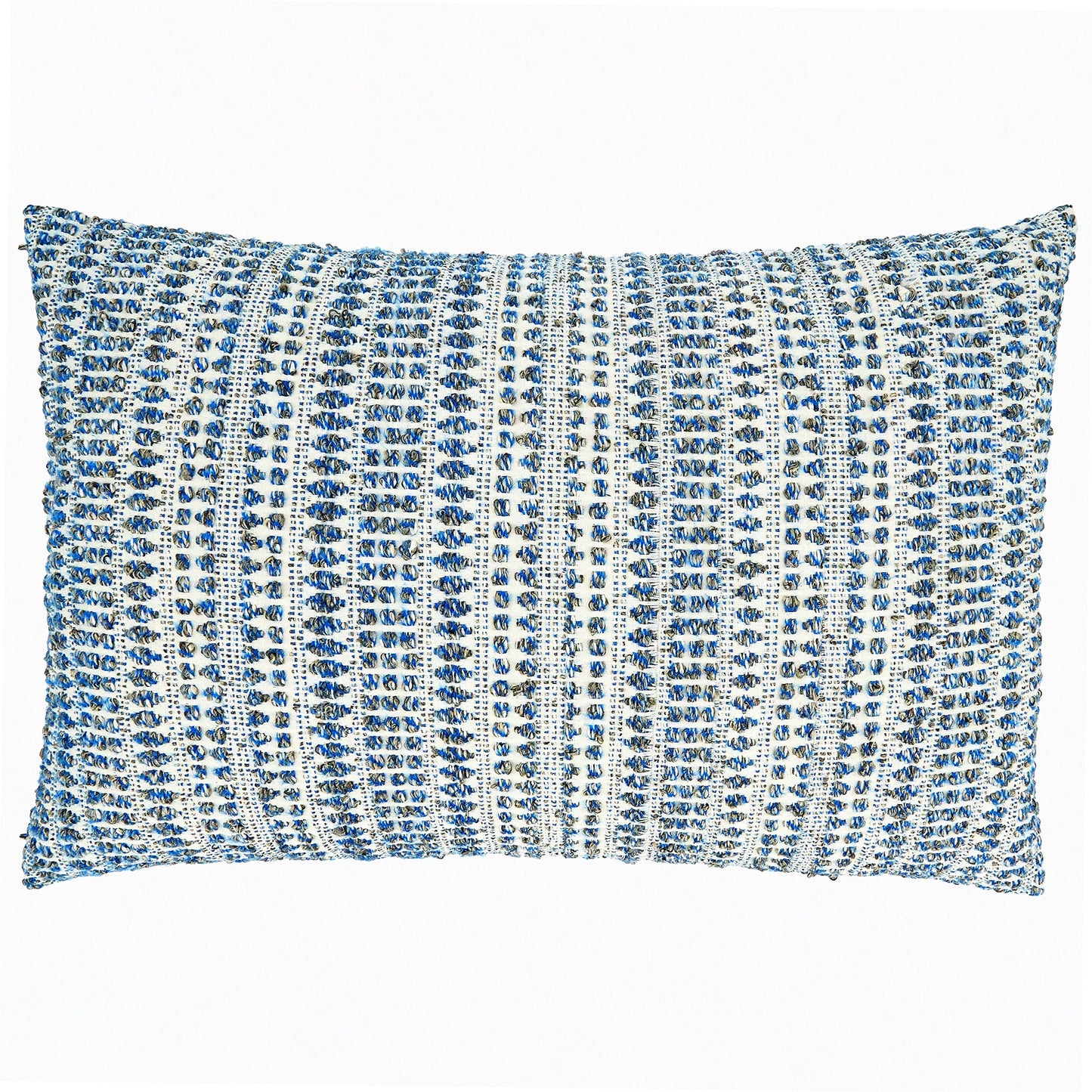 Aqua Bliss Woven Line Throw Pillow - 22" x 22" - Celeste Collection - Poly Filling - Decorative Cushion for Home Décor - Soft and Stylish