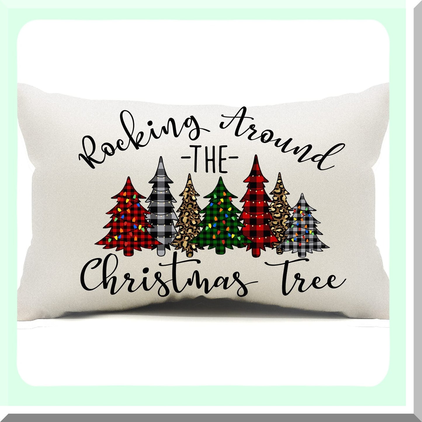Buffalo Tree Farmhouse Lumbar Pillow Covers - Set of 2 Outdoor Decorative Pillowcase for Porch, Couch, Sofa - 12x20 inch Rustic Home Decor