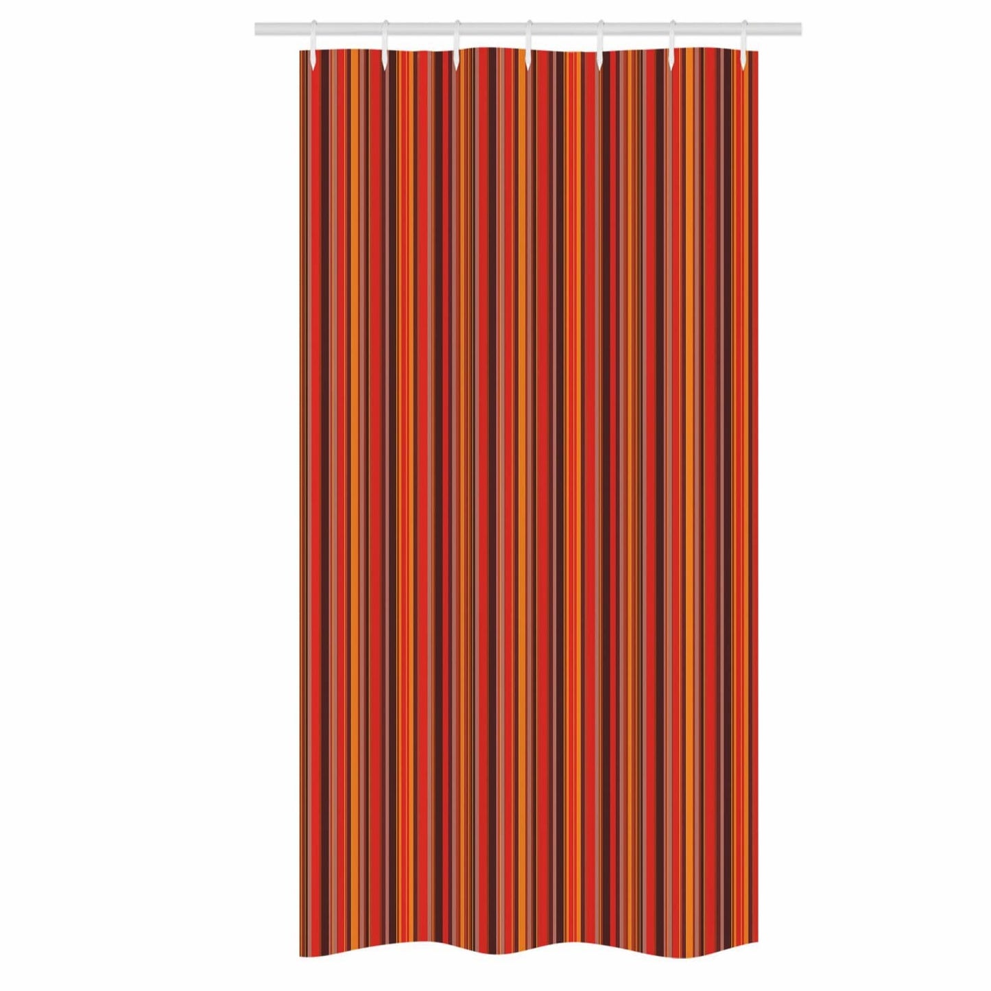 Geometric Shower Curtain 36x72 Red Brown Yellow