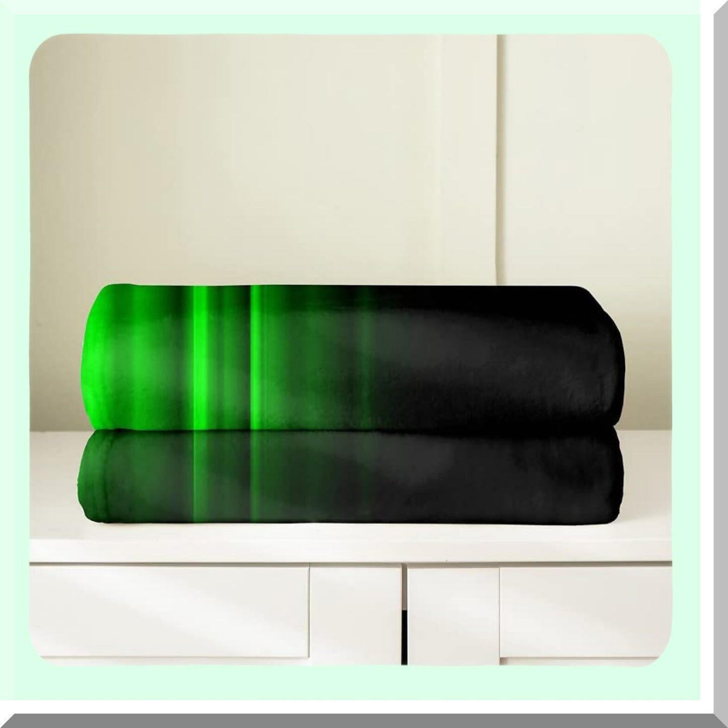 OmbreGeo Plush Fleece Throw - Cozy Abstract Art Blanket for Bed, Sofa, or Couch - 50"x60""