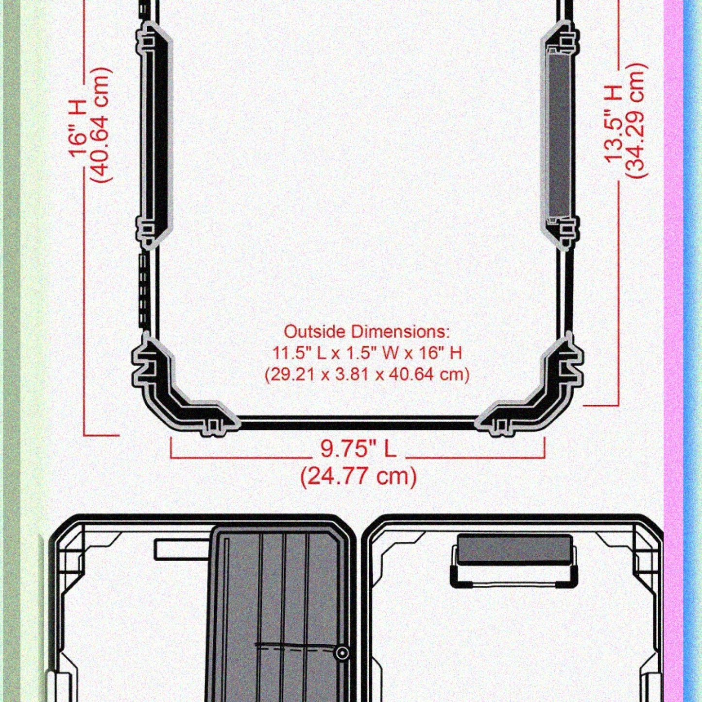 6838AG Portable Grey Sketch Board with Internal Art Storage