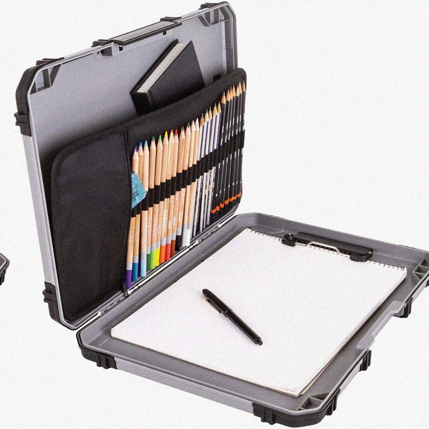 6838AG Portable Grey Sketch Board with Internal Art Storage