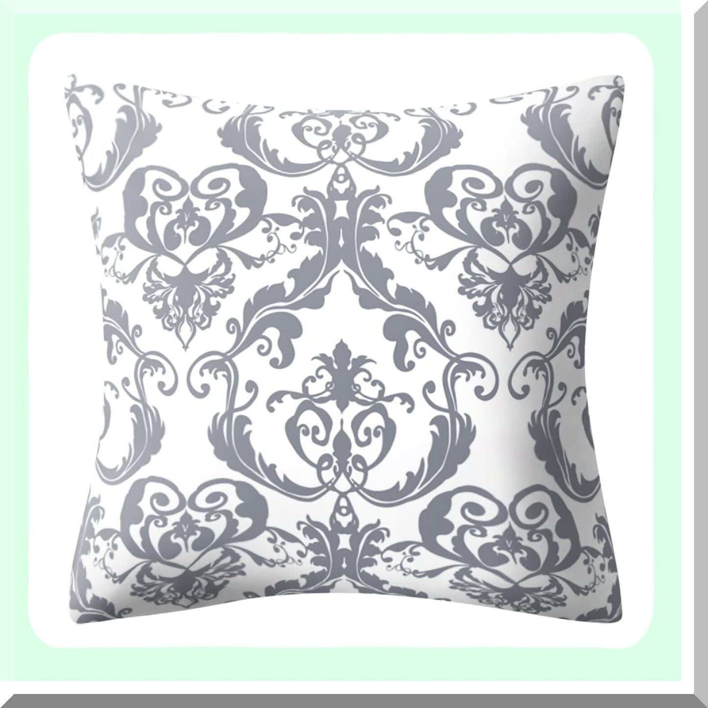 Morocco Boho Grey Geometric Pillow Covers - Set of 4 | Modern Home Decor Cushion Cases for Bedroom, Living Room, Sofa, Couch, Chair, Car - 18 x 18 Inch