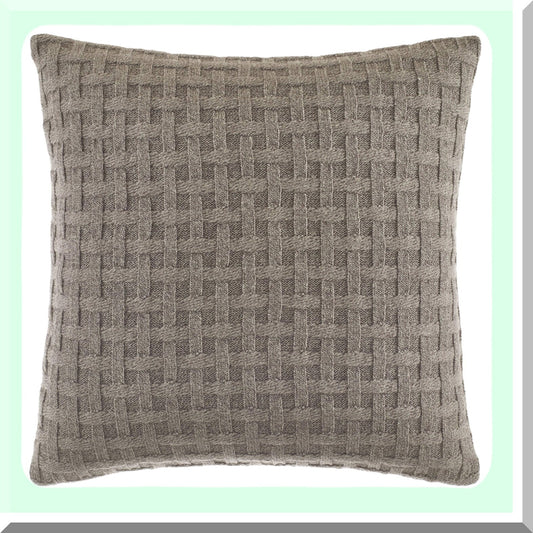 Zippered Cotton Throw Pillow Compatible with Saybrook Mocha Decor