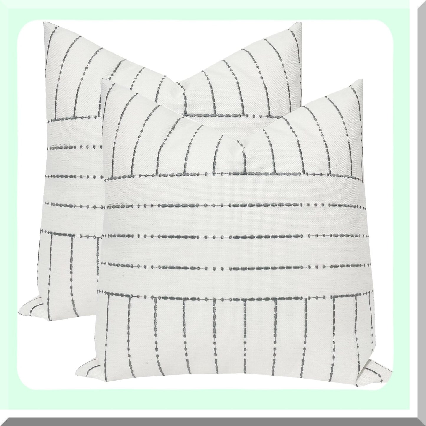 NeutralTone Patchwork Pillow Cover - Decorative Cushion Cover for 18x18 Inch Pillows - Grey and Beige Throw Pillow Cover